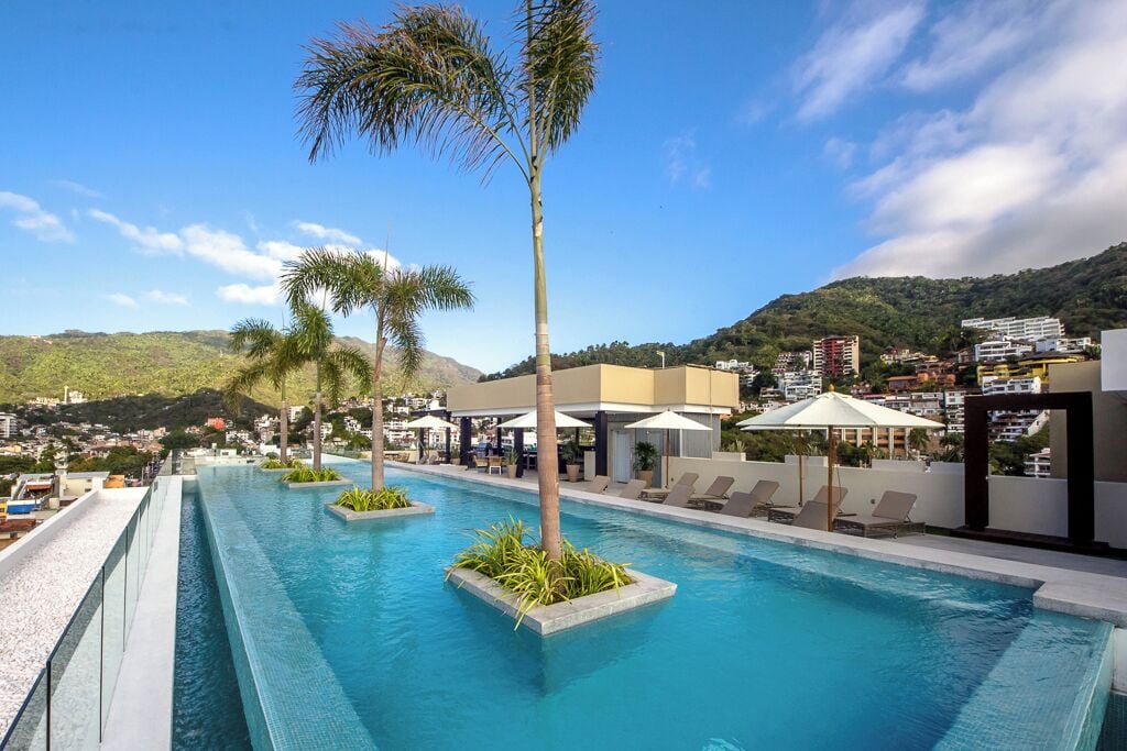 A heated pool