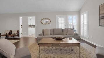 TV, fireplace, offices