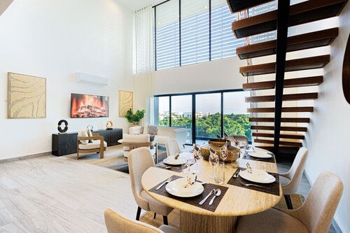 Luxurious 3BR Penthouse in Punta Cana Village, 5 Mins to Airport.
