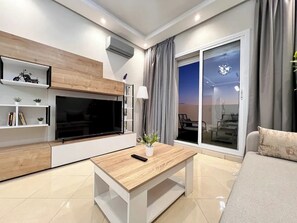 Living area - Sunset Luxury Apartment, Near Stadium in adorable Tanger (Tanger)