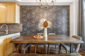 Dining - Mountain Chic | 2BR Family Escape | Hot Tub + Pool (Canmore)