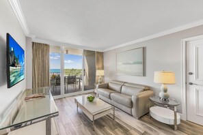 Condo, 1 King Bed with Sofa bed (Marco Beach Ocean Resort 910) | Living area - Marco Beach Ocean Resort 910 (Marco Island)