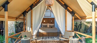 Lefkada Luxury Glamping Villa Estate Private Pool, Sauna & Playground