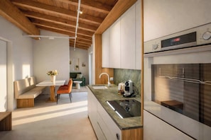 Fridge, oven, stovetop, dishwasher