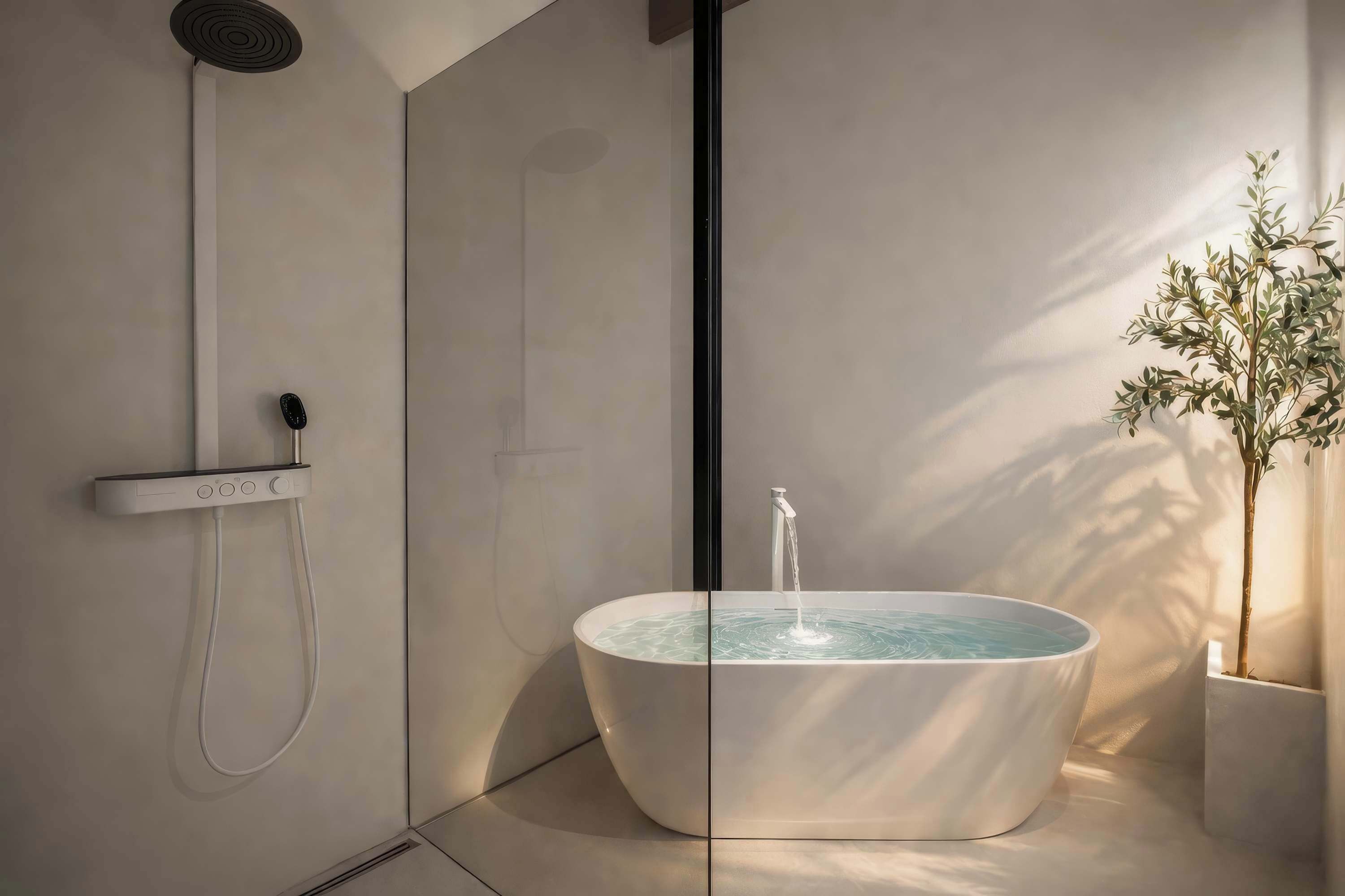 Shower, hair dryer
