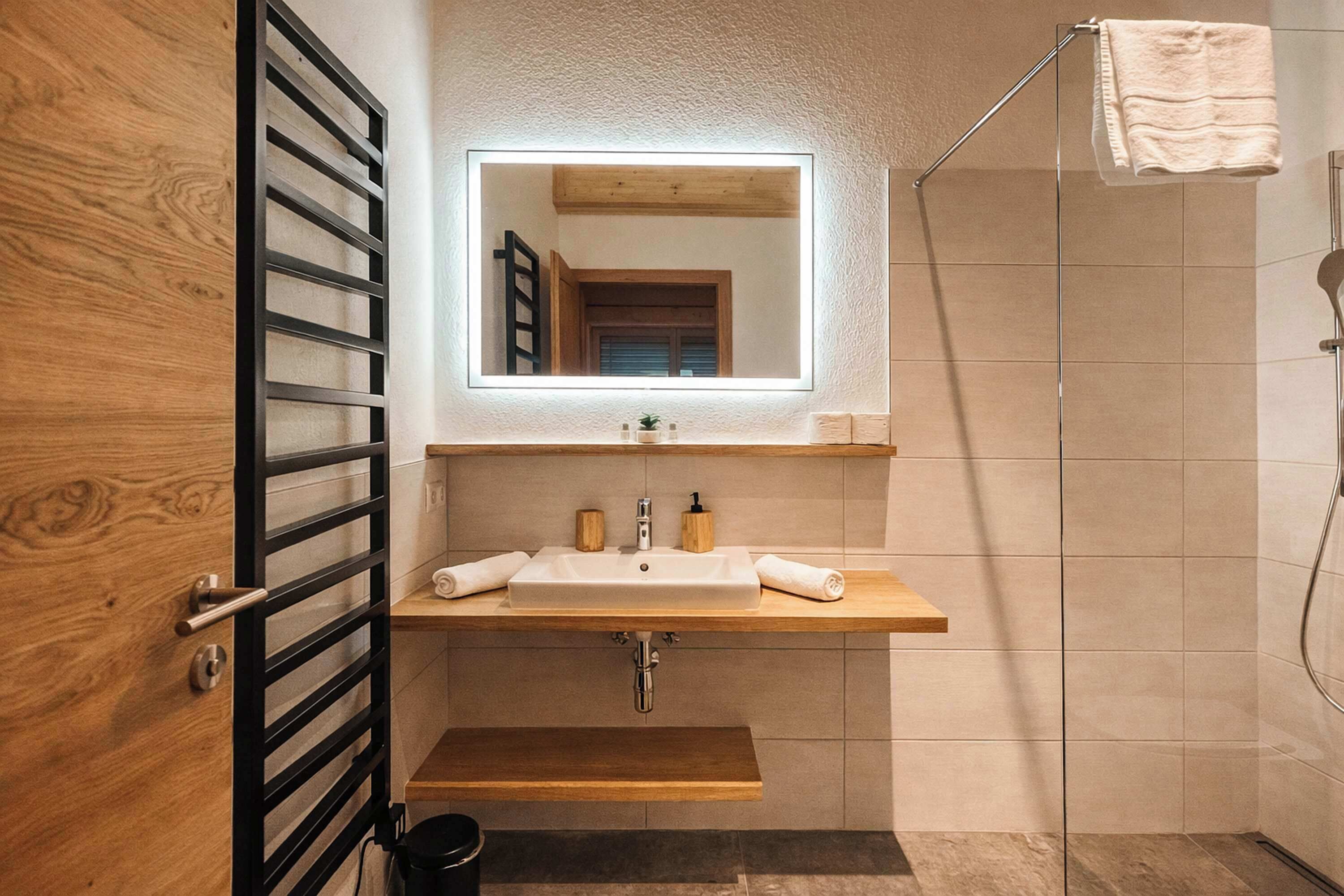 Shower, hair dryer