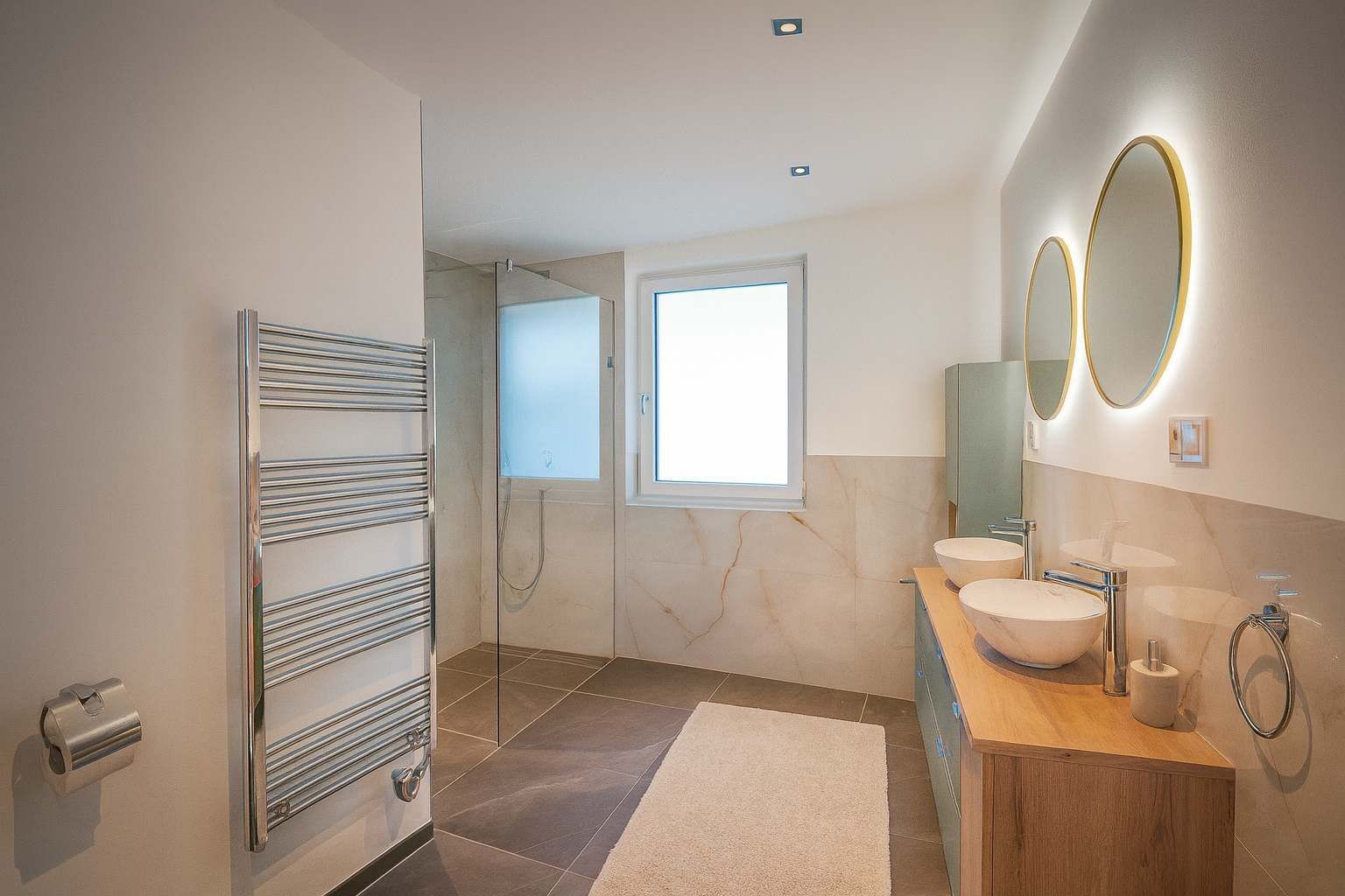 Shower, hair dryer