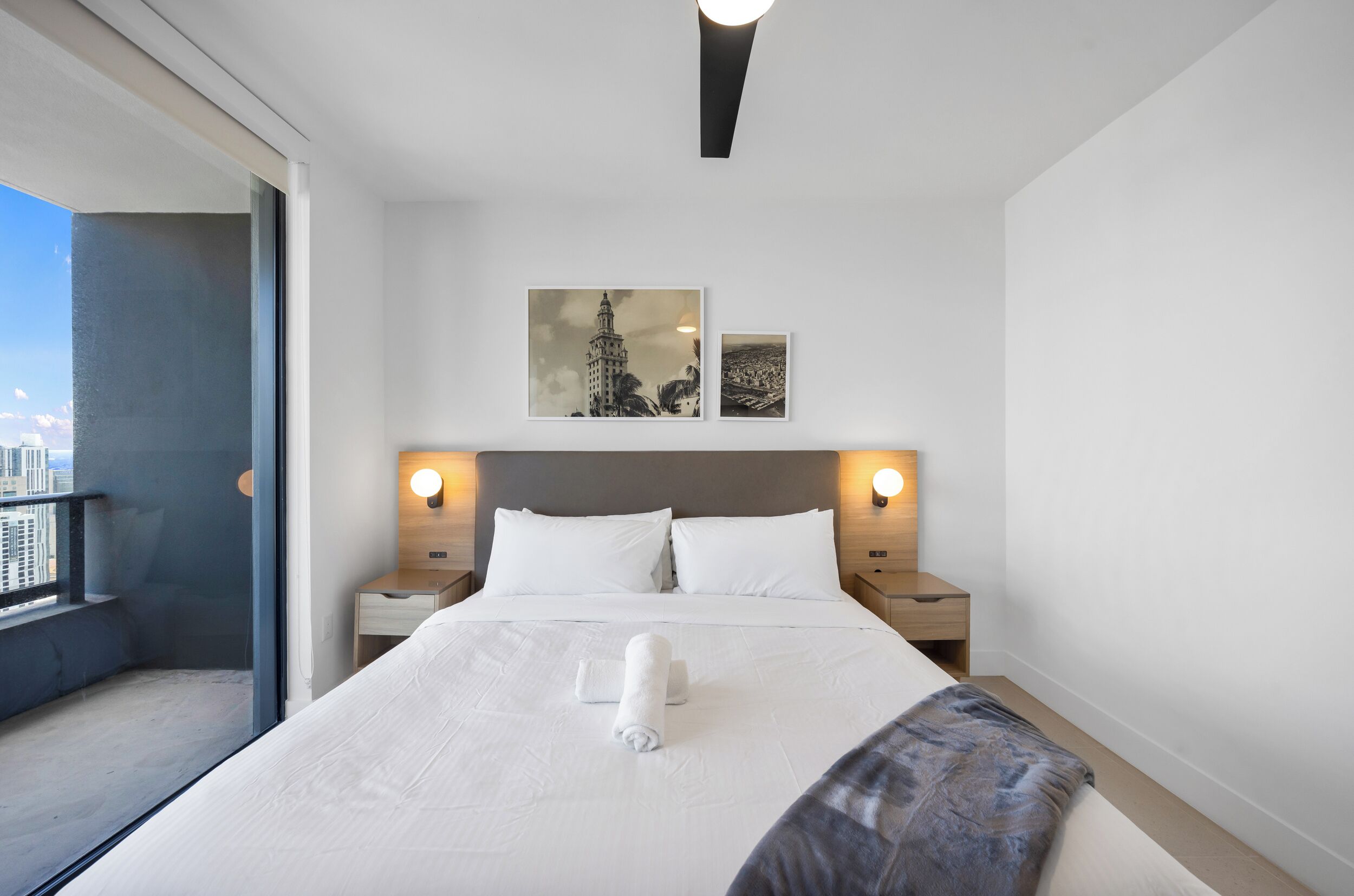 公寓客房, 露台, 城市景