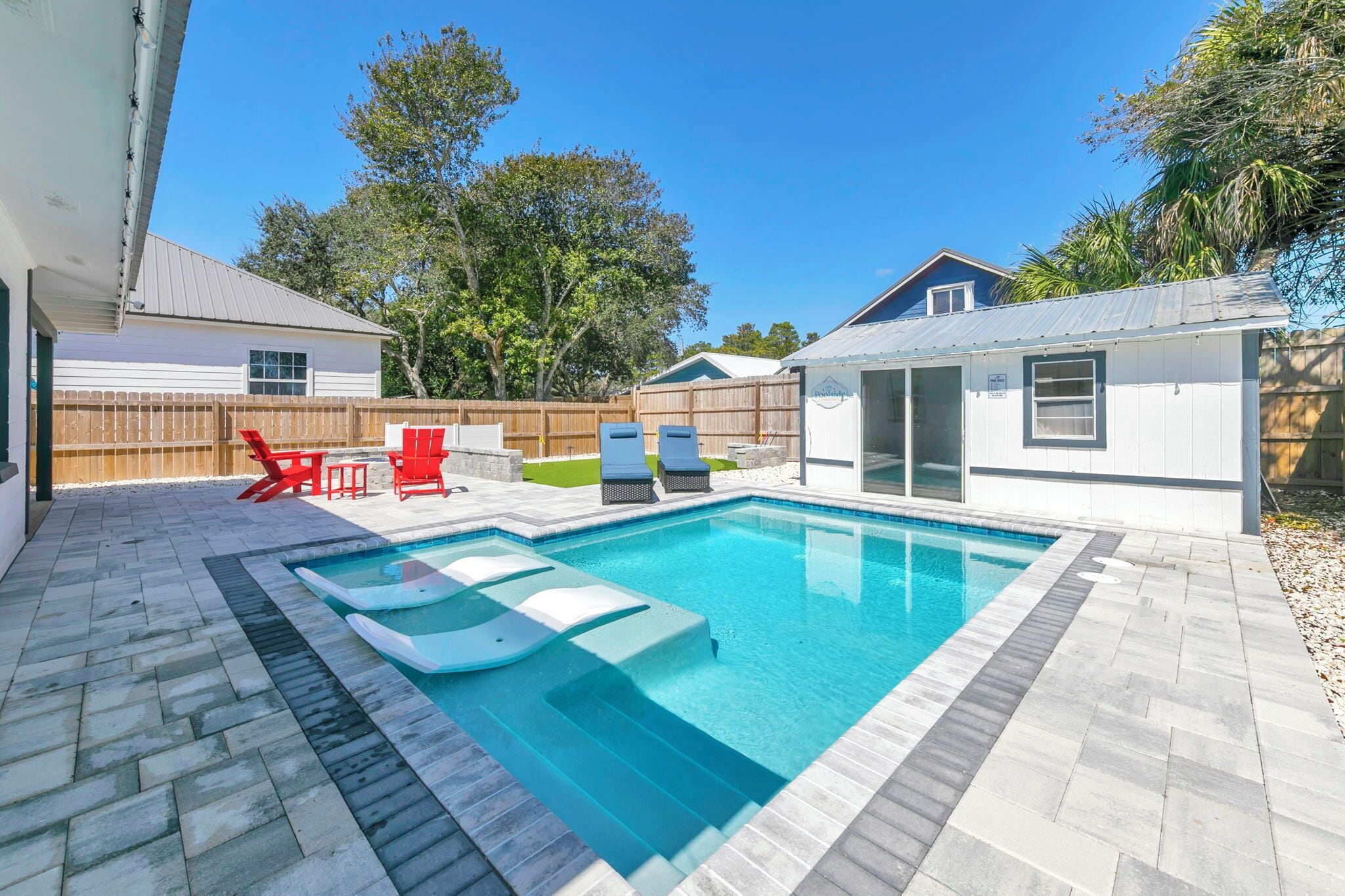 A heated pool