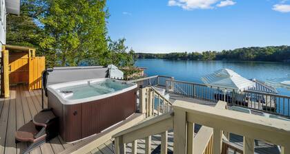 Lakefront Lux-Remodeled,Deep Water, Dock,Hot Tub,Outdoor Shower,Fire pit, Kayaks