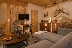Living room - Comfortable Apartment With Terrace, Close to Beach (gmina Będzino)