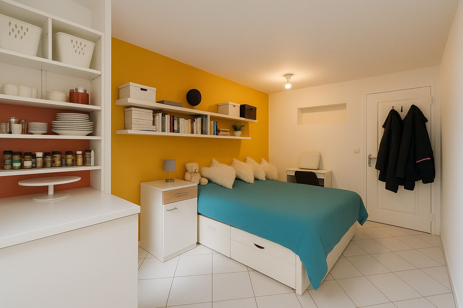 1 chambre, fer et planche à repasser, Wi-Fi, draps fournis