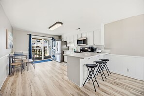 Fridge, microwave, oven, stovetop - NEW! Ocean Condo in Ocean Isle Beach - Beach Access! Breathtaking Views! (Ocean Isle Beach)