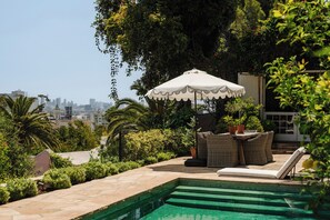 Outdoor pool, a heated pool - Private Hollywood Hills View Estate 4BR (Los Angeles)