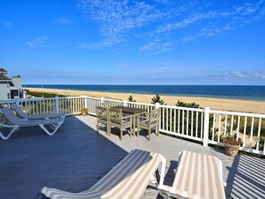 Outdoor dining - Oceanfront Stay in North Bethany Beach w/ Elevator (North Bethany Beach)