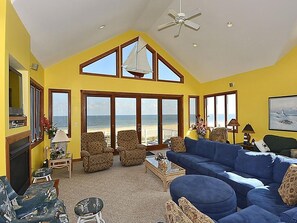 TV - Oceanfront Stay in North Bethany Beach w/ Elevator (North Bethany Beach)