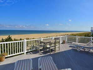 Outdoor dining - Oceanfront Stay in North Bethany Beach w/ Elevator (North Bethany Beach)