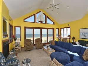 TV - Oceanfront Stay in North Bethany Beach w/ Elevator (North Bethany Beach)