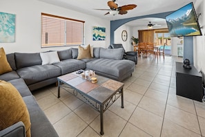 TV - Lake View Oasis | Pool, RV Parking & Fire Pit (Lake Havasu City)