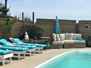 Pool - Spacious Oceanfront Retreat with Private Pool and Hot Tub (Emerald Isle)