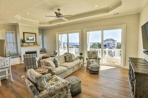 TV - Second Row Ocean View Retreat w/ Pool and Elevator (Emerald Isle)