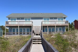 Exterior - Bass East | Oceanfront Half Duplex | Beach Walkway & Stunning Views | Relax & Un (Emerald Isle)