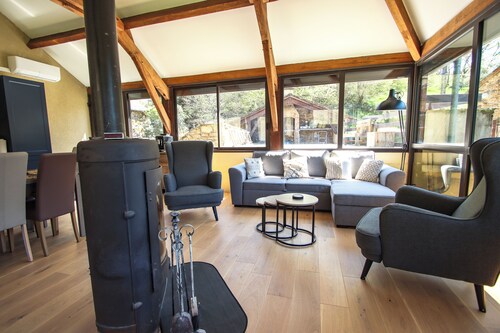 Cosy country side property with three cottages and covered swimming pool