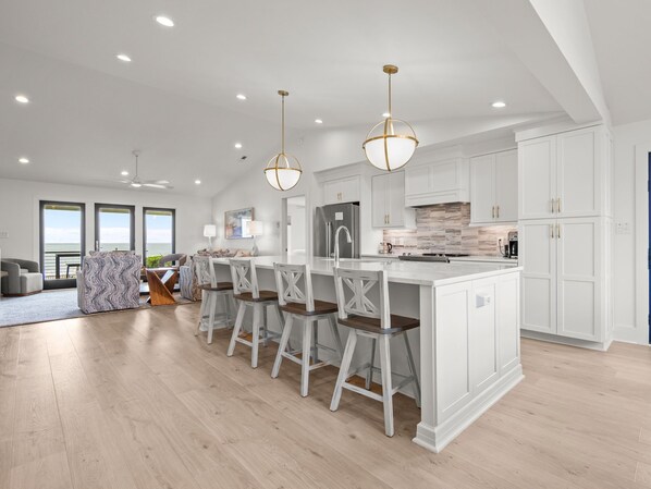 Fridge, microwave, oven, stovetop - Brand New Coastal Luxury | Private Pool | Elevator | Dog Friendly (Emerald Isle)