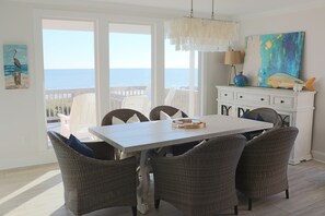 Dining - Oceanfront 5BR Home with 2 Kitchens & Beach Access (Emerald Isle)
