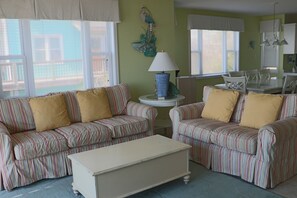 Smart TV - Spacious 4BR Beach Duplex with Ocean Views (Emerald Isle)