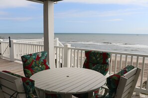 Outdoor dining - Spacious 5BR Home with Private Pool & Ocean Views (Emerald Isle)