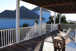 Terrace/patio - 3rd‑Row Family Beach Home with Views & Easy Access (Emerald Isle)