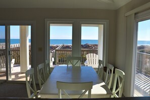 Dining - Oceanfront Point Location – 4BR Home with Panoramic Ocean Views & 2 Master Suite (Emerald Isle)