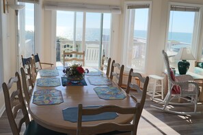 Dining - Oceanfront 4BR Escape with Hot Tub & Deck Views (Emerald Isle)