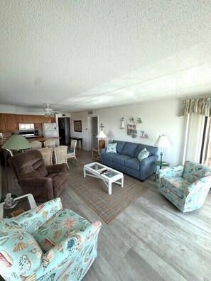 TV - Sunset Condo w/ Water Views & Pool Access (Emerald Isle)
