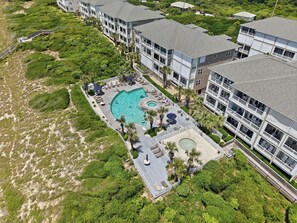 Exterior - Oceanfront, poolside condo with sound side access (Indian Beach)