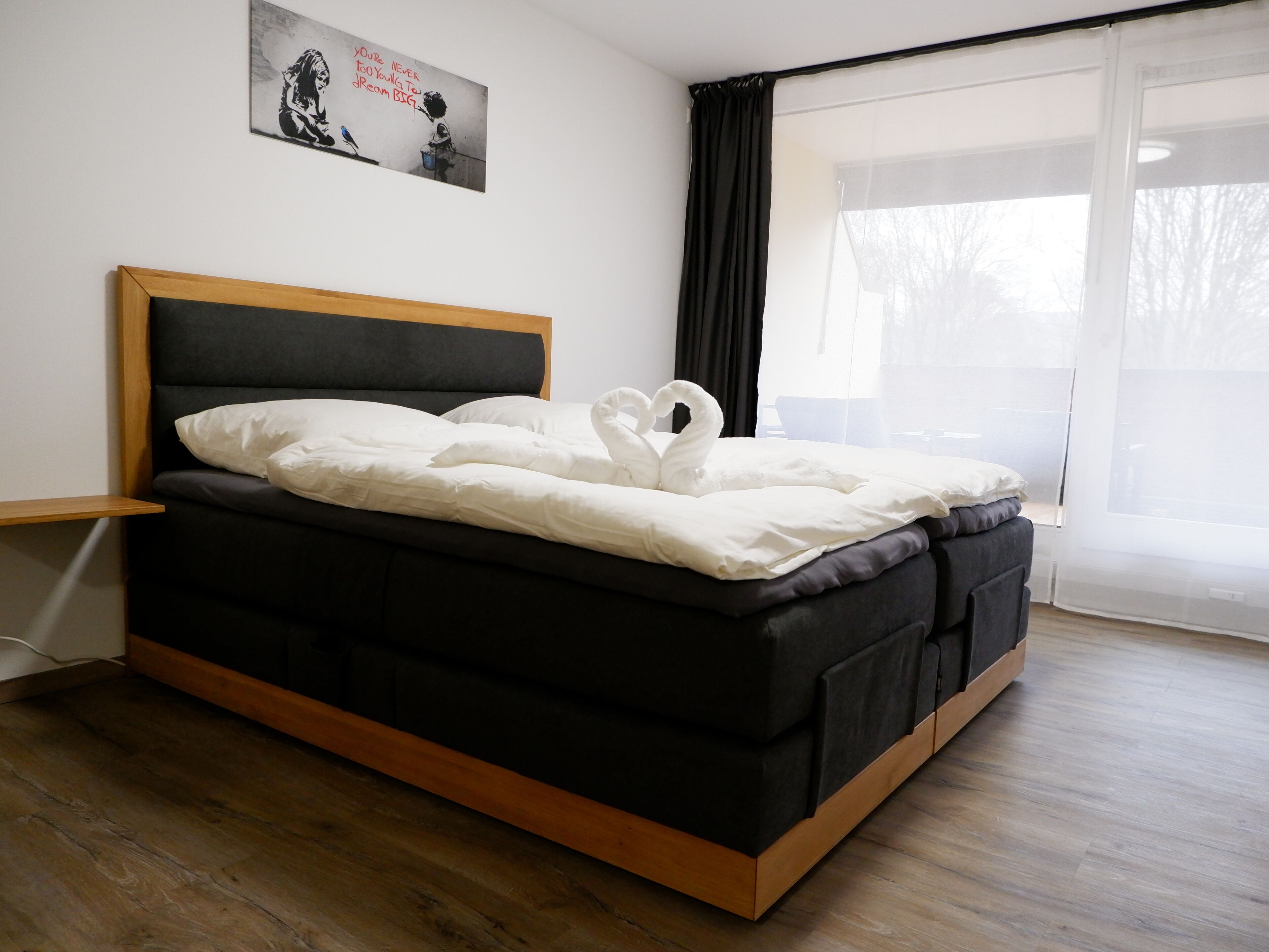 1 Schlafzimmer, Reisekinderbett, kostenloses WLAN, Bettwäsche