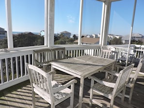 Outdoor dining - 5BR Oceanside Home with Panoramic Views (Emerald Isle)