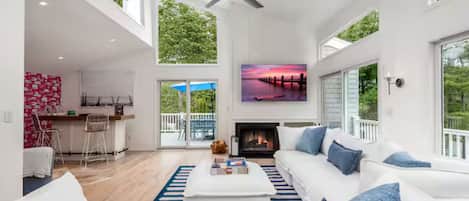 Superior-villa - udsigt til pool | Opholdsområde