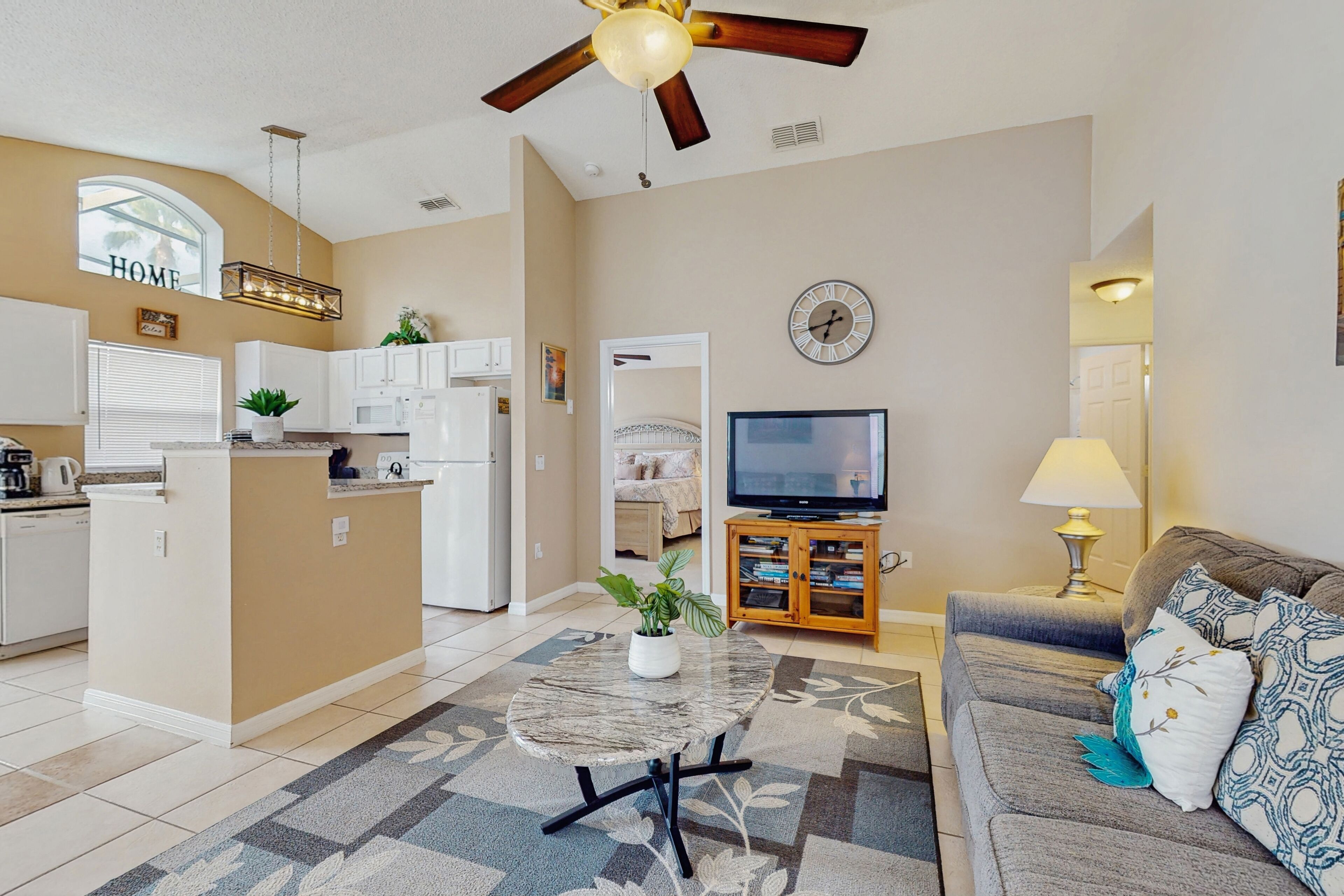 Ferienhaus, Mehrere Betten, Poolzugang, Poolblick (The Fairway Retreat) | Wohnbereich