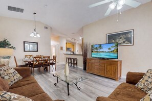 House, Multiple Beds, Pool Access, Pool View (Scrub Jay Sanctuary) | Living area - Your Florida Getaway for Fun, Pool, and Games, not far From Disney (Davenport)