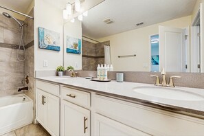 House, Multiple Beds, Pool Access, Garden View (Townhome Retreat - Champions Gate) | Bathroom - End-unit Townhome w/ Private Pool & Resort Water Park - Dog-friendly (Davenport)