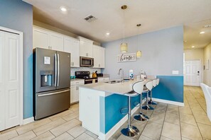 House, Multiple Beds, Pool Access, Garden View (Townhome Retreat - Champions Gate) | Private kitchen - End-unit Townhome w/ Private Pool & Resort Water Park - Dog-friendly (Davenport)