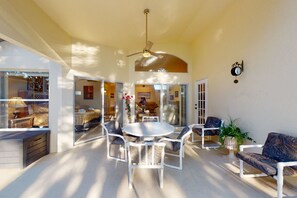 House, Multiple Beds, Pool Access, Pool View (Davenport's Delight) | Outdoor dining - Snowbird-friendly Home Near Disney With Private Pool, Lanai, Tennis, Basketball (Davenport)