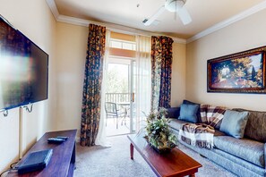 Condo, Multiple Beds, Pool Access, Pool View (Tuscan Sunset - Tuscana Resort) | Living area - Resort Condo With Heated Pool, Gym, BBQ Area, Balcony, W/d, Children's Pool, AC (Davenport)