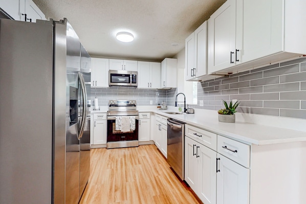 House, Multiple Beds, Pool Access, Pool View (Poolside Postcards) | Private kitchen - Single-story House With Private Pool, Alfresco Dining, & Lanai - Dog-friendly (Kissimmee)