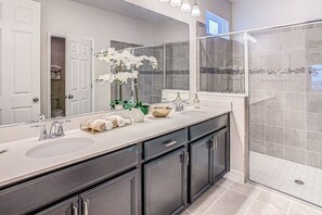Bathroom - Resort Home With Private Pool, Patio, Foosball & 2 Living Areas - Near Disney (Kissimmee)