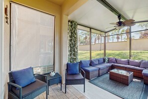 Condo, Multiple Beds, Pool Access, Pool View (Magical Vacation Retreat) | Terrace/patio - Spacious Dog-friendly 3bed/3 Bath Townhome With Screened in Lanai Near Disney (Davenport)