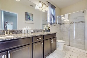 Bathroom - South-facing Home w/ Private Pool/spa and Resort Lazy River & gym (Davenport)