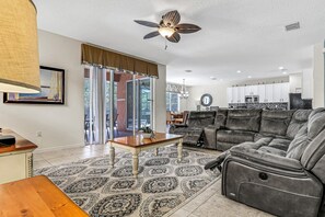House, Multiple Beds, Pool Access, Pool View (The Warmth of Florida - BellaVida) | Living area - Colorful Home With Pool, Patio, Kitchen, Washer/dryer, & Game Room (Kissimmee)